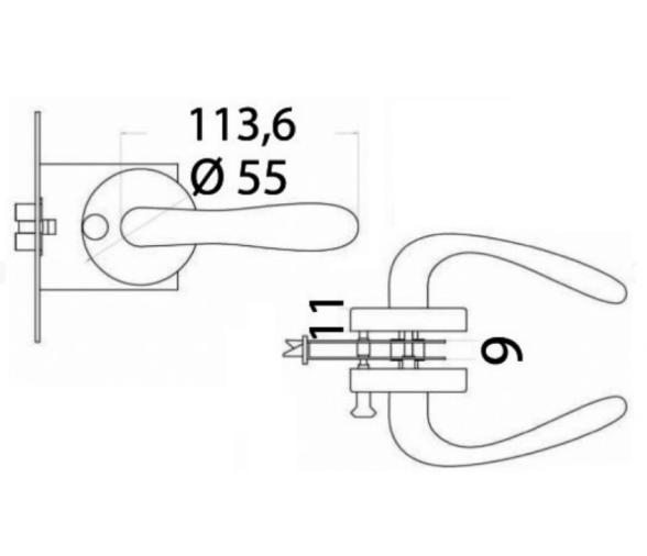 Cerradura Reversible Antivibracion