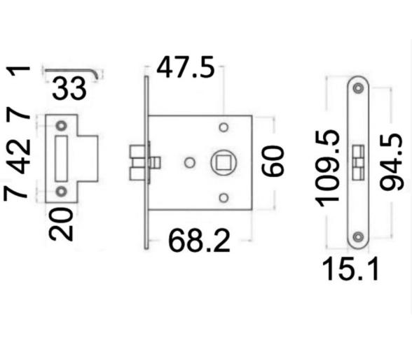 Cerradura Reversible Antivibracion