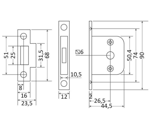 Cerradura de Bloqueo Contemporary con Sistema Antivibracion