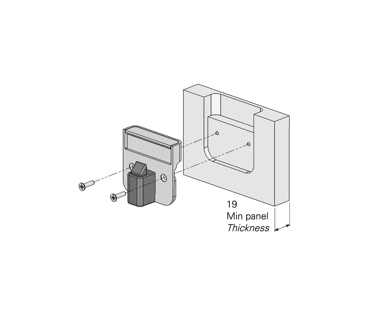 Cerradura de Empotrar para Puertas y Cajones
