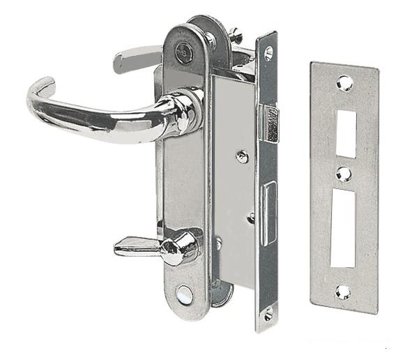 Cerradura para W.C., equipada con pestillo