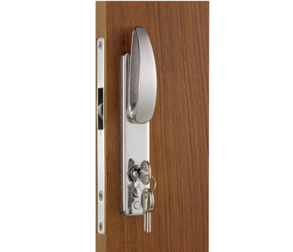 Sliding door lock smart with external handle external key