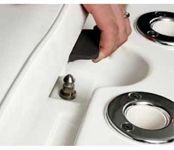 Cerradura Vertical Oculta Negra