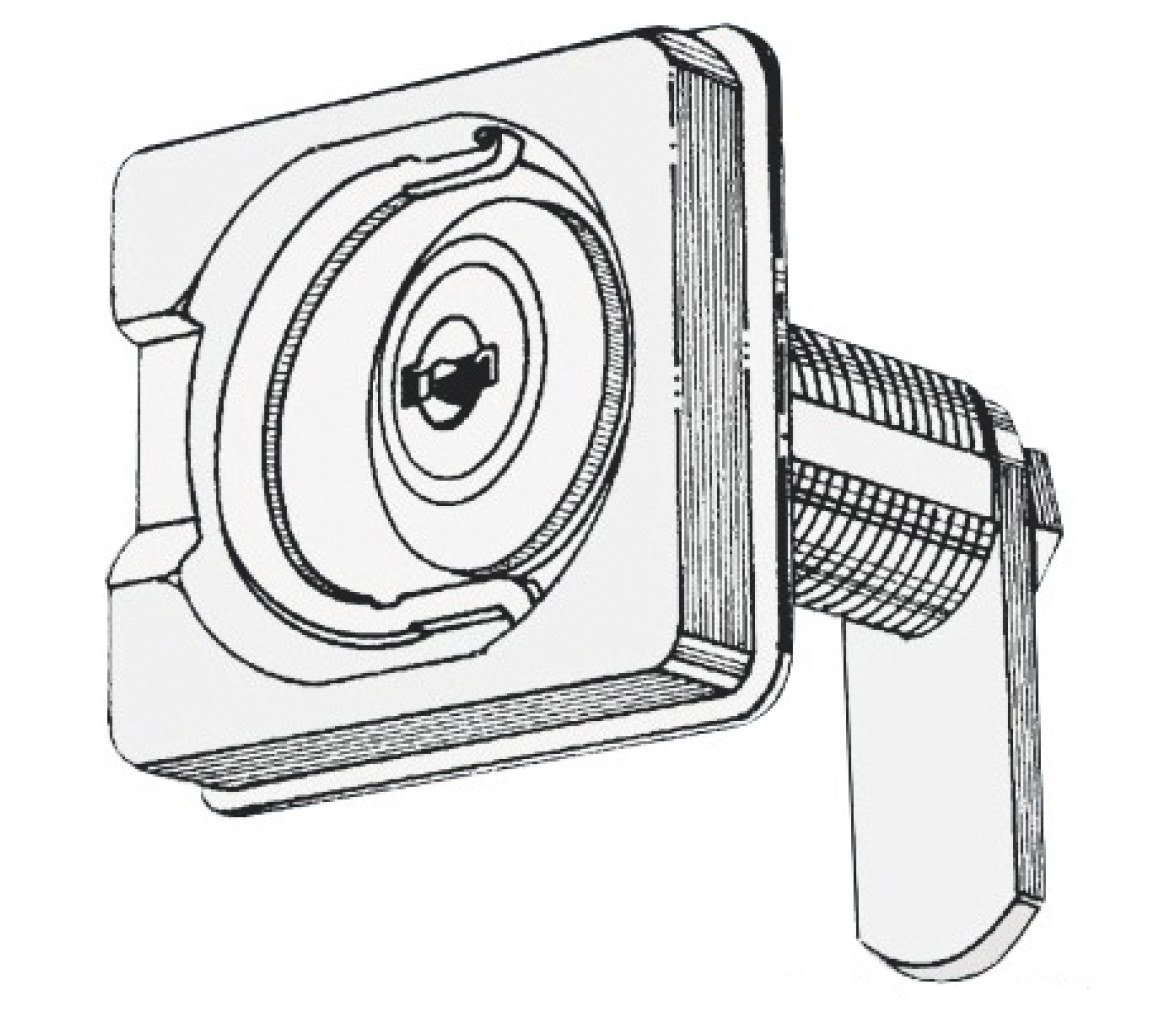 Cerrojo con Llave para Cofres y Portillos