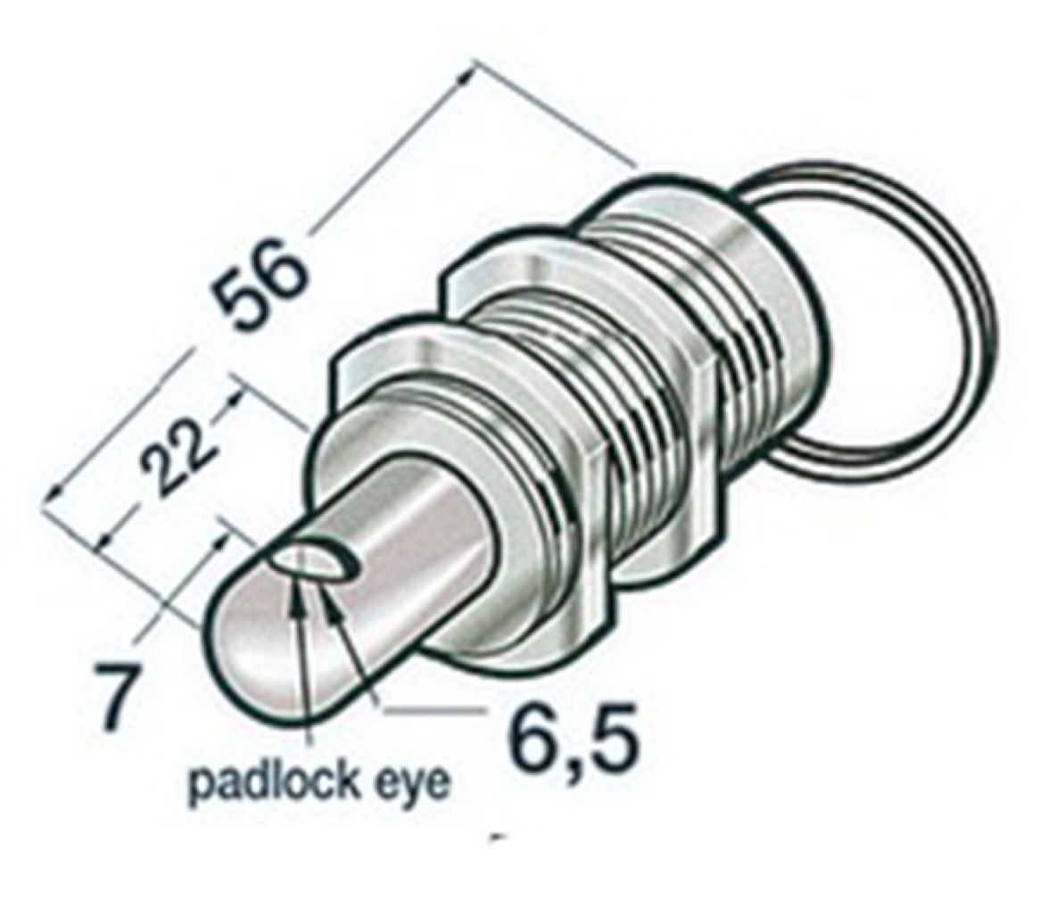 Cerrojo Pulsador para Cofres inox De Luxe