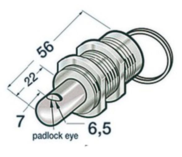 Cerrojo Pulsador para Cofres inox De Luxe