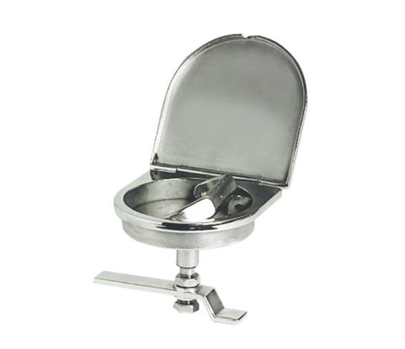 Cerrojo tirador con tapa acero inox 110x115 mm