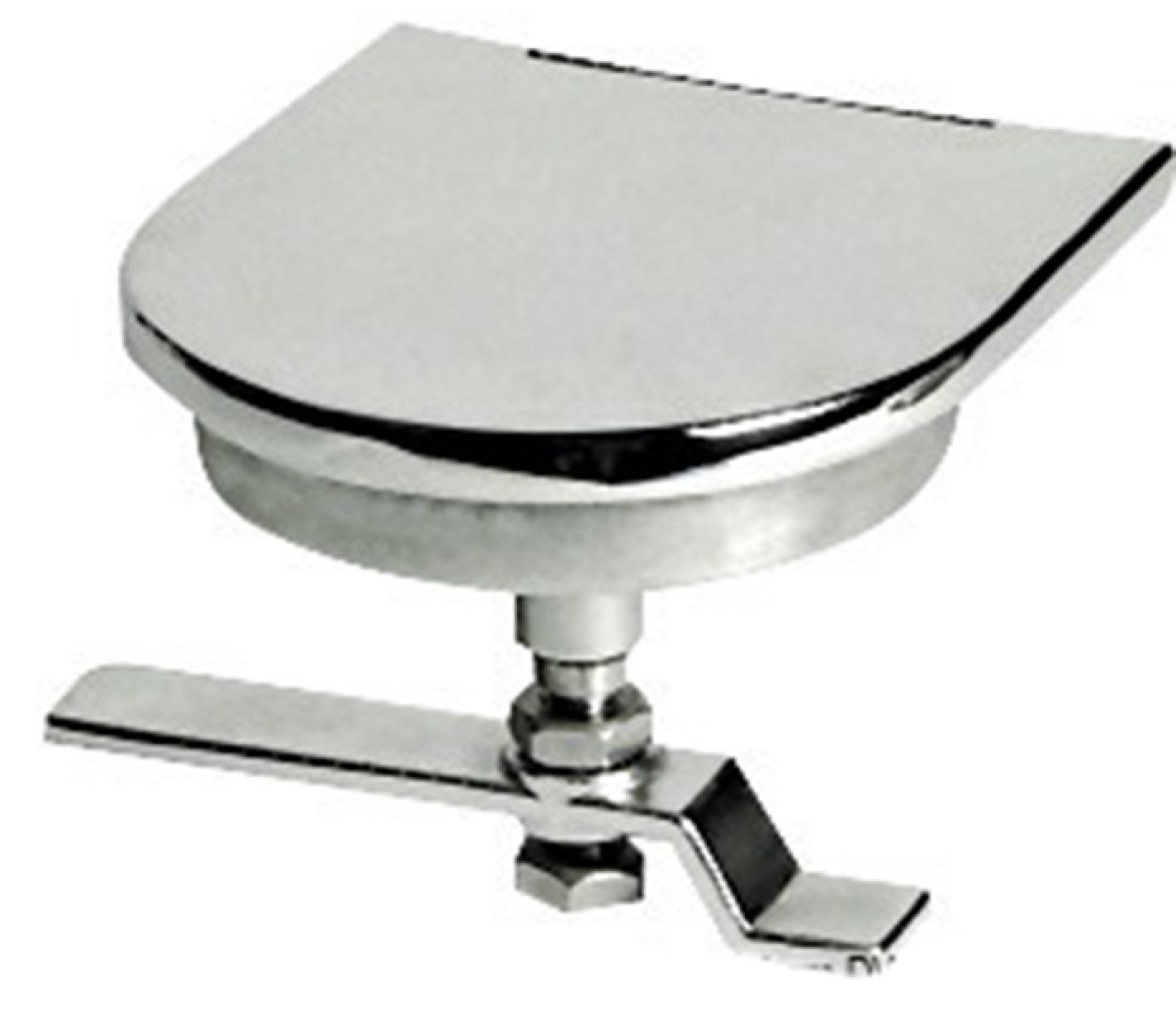 Cerrojo tirador con tapa acero inox 110x115 mm