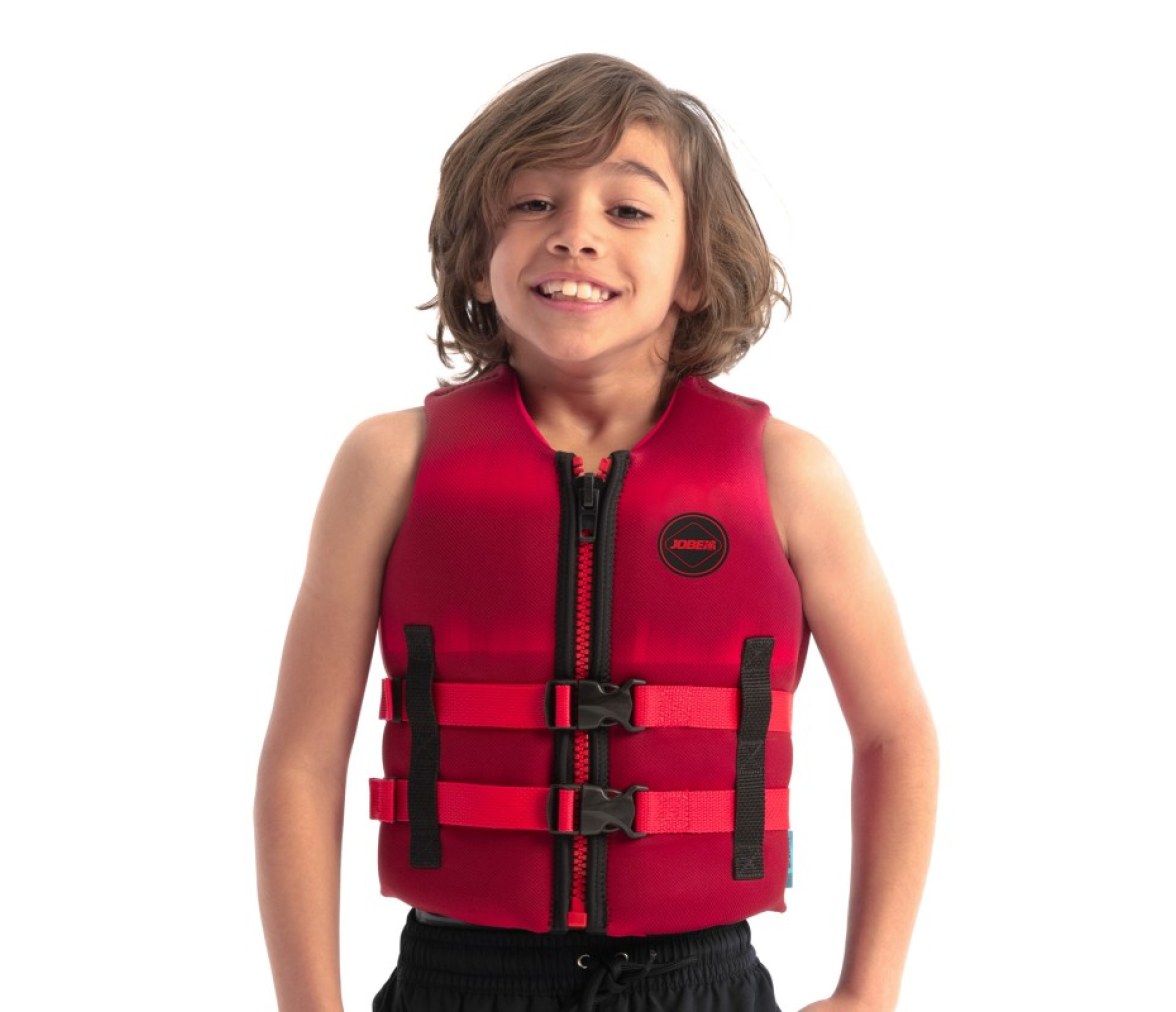 Chaleco salvavidas de neopreno para niños Jobe, rojo