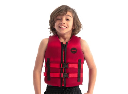 Chaleco salvavidas de neopreno para niños Jobe, rojo