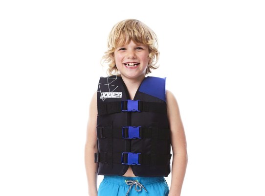 Chaleco salvavidas de nylon para niños Jobe 30-50 lbs. Azul