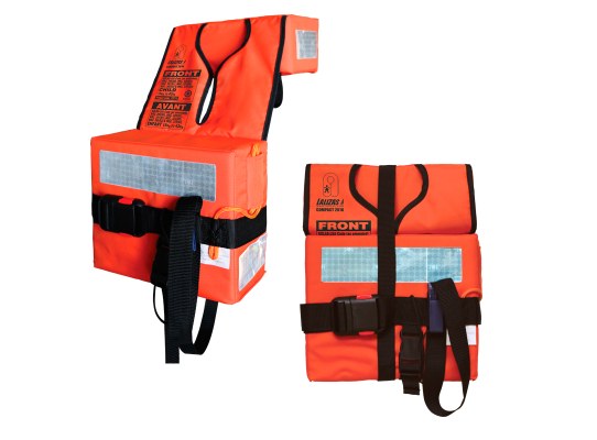 Chaleco Salvavidas Adulto Espuma Plegable Compacto LALIZAS, SOLAS/MED, Naranja