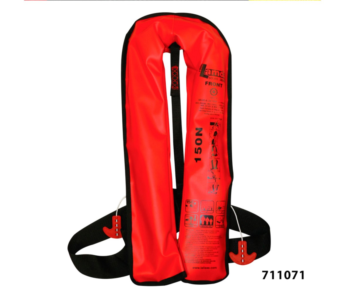 Chaleco Salvavidas Hinchable Solas Lamda 150N-275N Con Cremallera