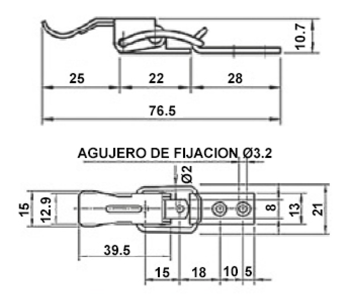 Cierre de Palanca Acero Inox para Escotillas Tipo A