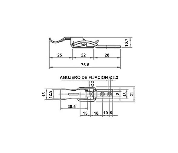 Cierre de Palanca Acero Inox para Escotillas Tipo A