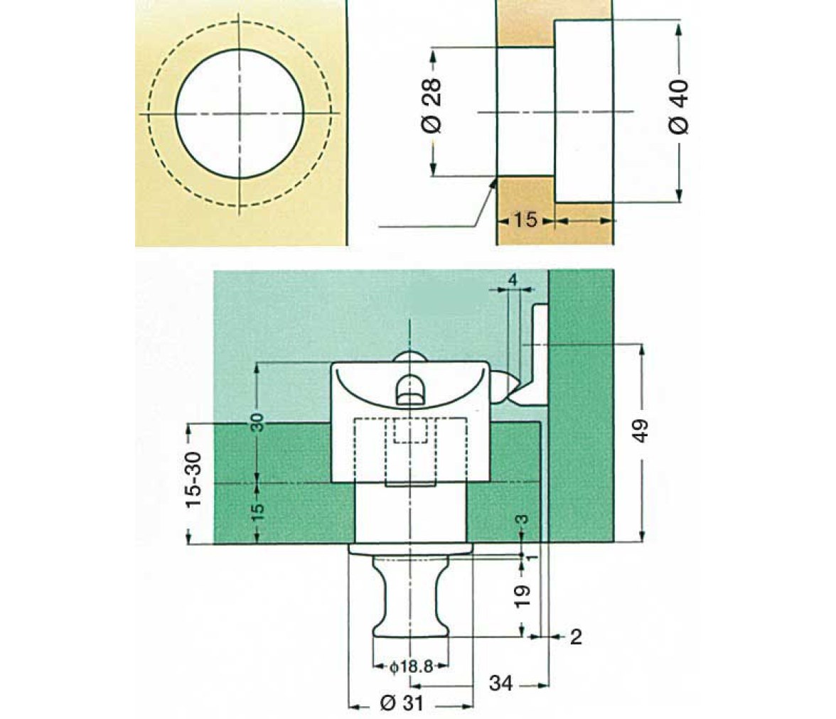 Pulsador Cierre Sugatsune Pkl-08