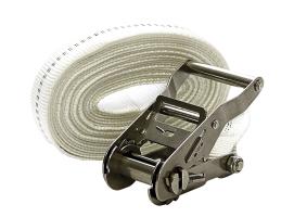 Cincha con Tensor en Acero Inoxidabe Blanco 35mm