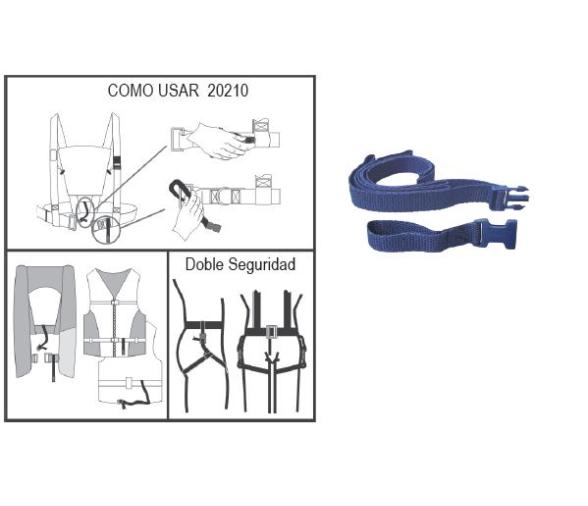 Cincha Entrepiernas Para Chalecos-Arnes Lalizas