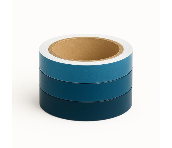 Cinta Adhesiva Triple Raya Tricolor Azul
