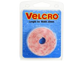 Cinta Velcro 1m x 20mm Blanca Yachticon