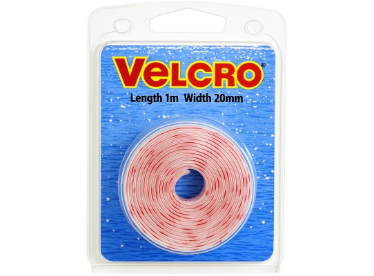 Cinta Velcro 1m x 20mm Blanca Yachticon