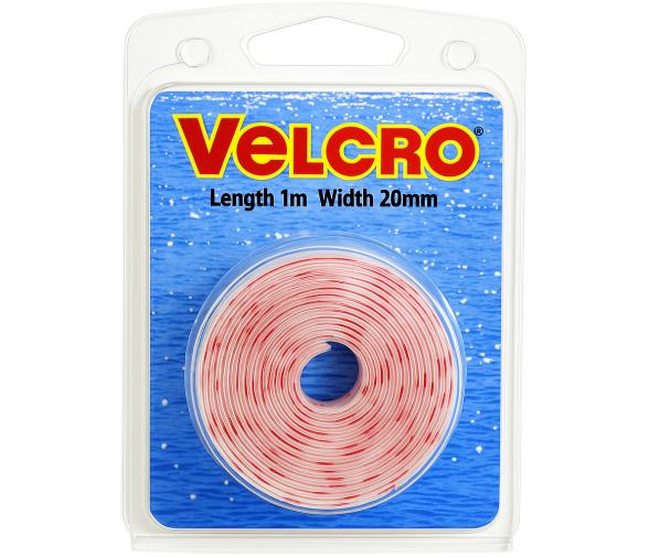 Cinta Velcro 1m x 20mm Blanca Yachticon