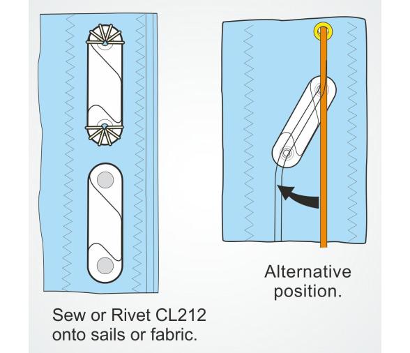 Clamcleat CL212 - Mordedor para línea de relinga