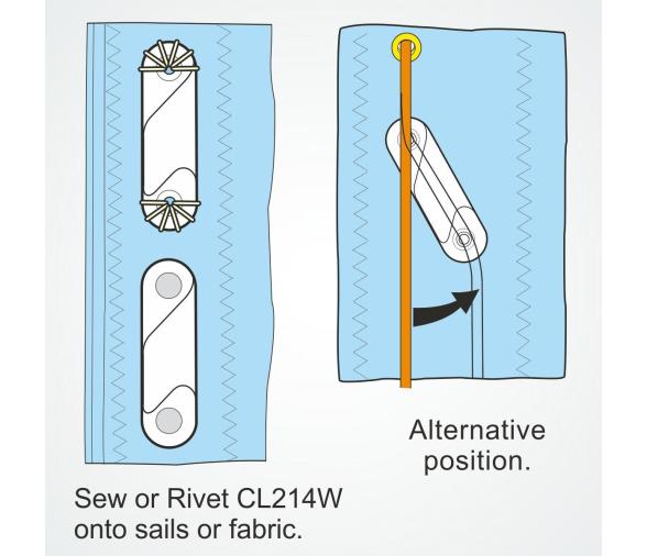 Clamcleat CL214W - Mordedor para línea de relinga