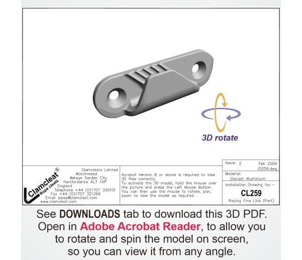 Clamcleat CL259 Racing Fine Line (Babor)