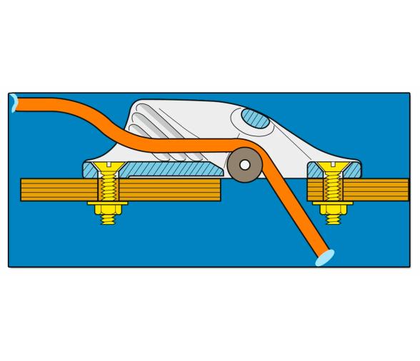 Clamcleat Mordedor Aluminio con Roldana CL230