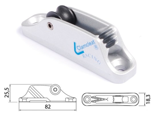 Clamcleat Mordedor Aluminio con Roldana CL236