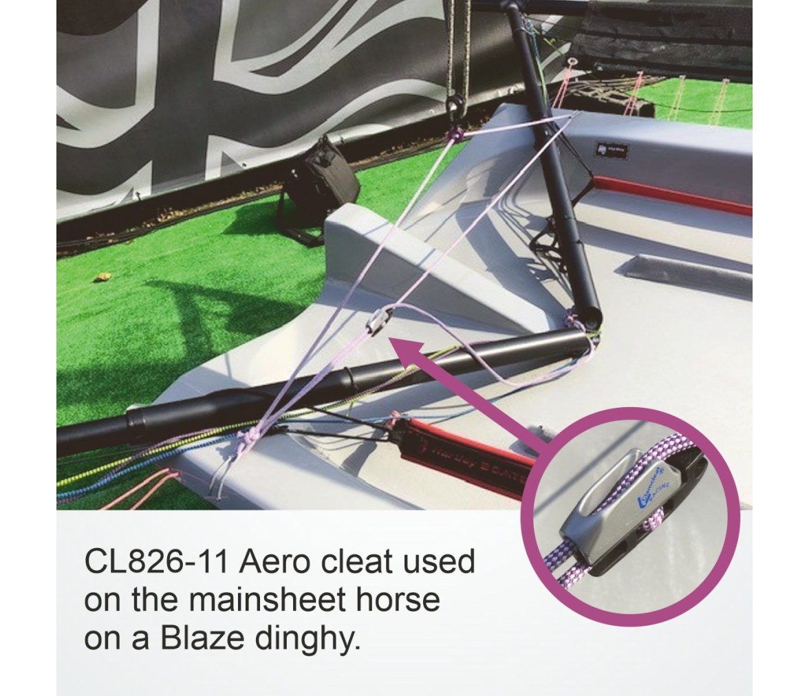 Clamcleat CL826-11 Aero cleat with CL211 Mk2