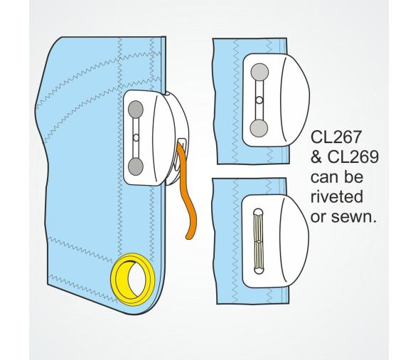 Clamcleat Mordedor de Borde de Vela CL269