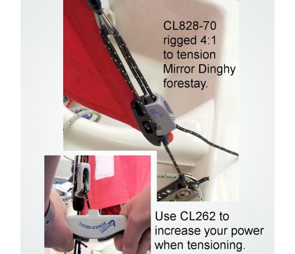 Clamcleat mordedor movil doble agarre con cabo CL262