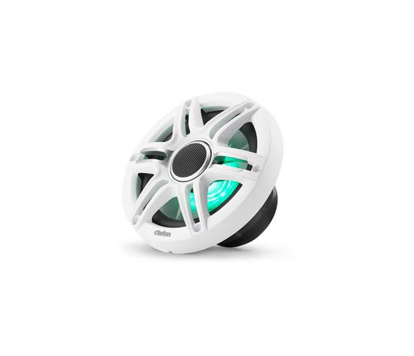 Clarion Altavoces náuticos CMSP, 6,5" con LED y rejilla Sport blanca y gris