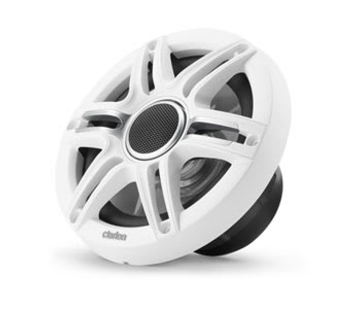 Clarion Altavoces náuticos CMSP, 6,5" con rejilla Sport blanca y gris