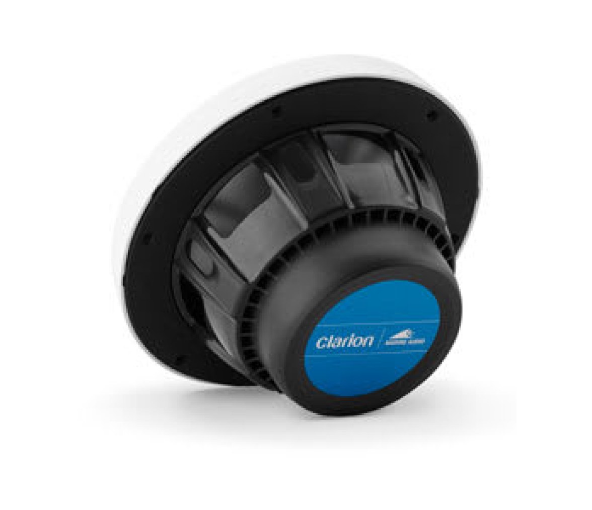 Clarion Altavoces náuticos CMSP, 6,5" con rejilla Sport blanca y gris