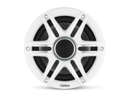 Clarion Altavoces náuticos CMSP, 6,5" con rejilla Sport blanca y gris