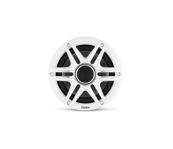 Clarion Altavoces náuticos CMSP, 6,5" con rejilla Sport blanca y gris