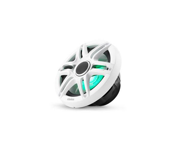 Clarion Altavoces náuticos CMSP, 7,7" con LED y rejilla Sport blanca y gris