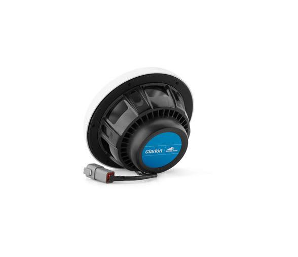 Clarion Altavoces náuticos CMSP, 7,7" con LED y rejilla Sport blanca y gris