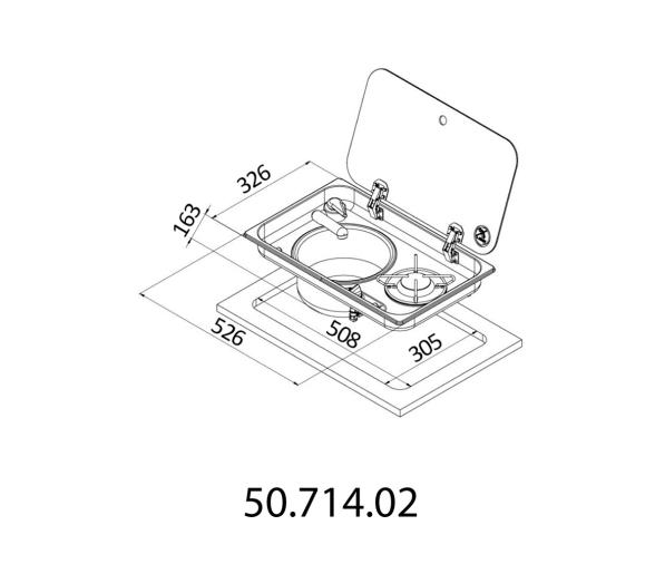 Fregadero y Cocina Empotrable 1 Fuego