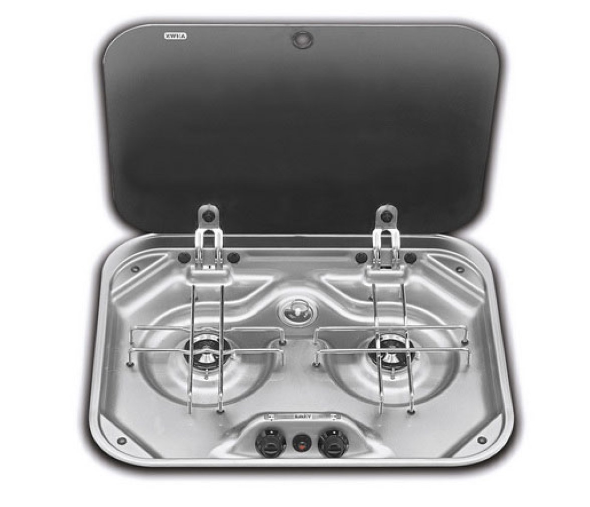 Cocina 2 Quemadores Tapa de Vidrio PI8062M Smev