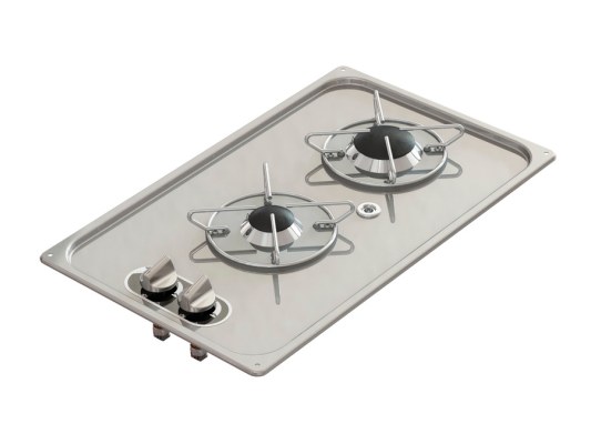 Cocina de Gas Empotrada Rectangular con 2 Fuegos