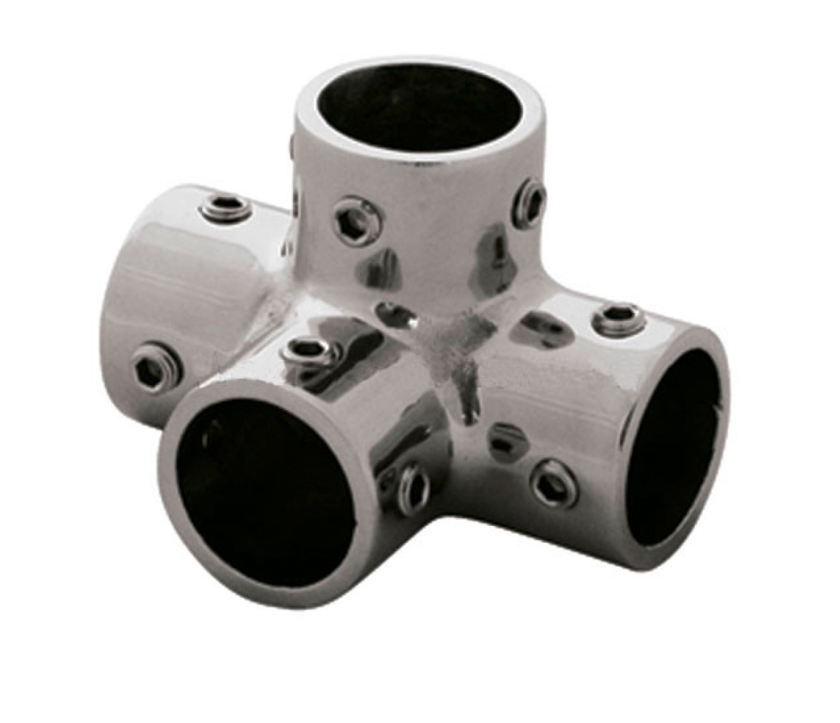 Codo 4 Vias en Acero Inoxidable 316