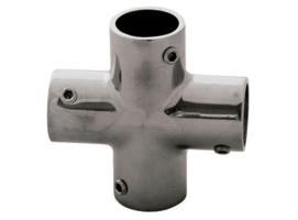 Codo 4 Vias en Cruz Acero Inoxidable 316