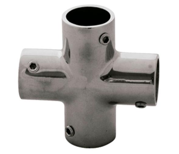 Codo 4 Vias en Cruz Acero Inoxidable 316
