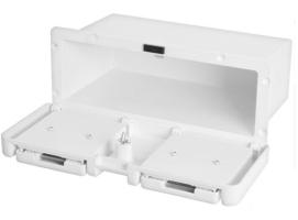 Cofre con Soporte para Vasos y Llave