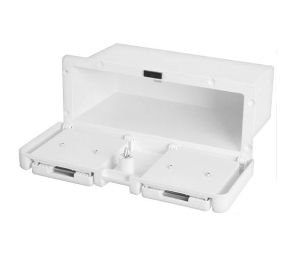 Cofre con Soporte para Vasos y Llave