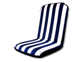 Cojin Asiento Comfort Seat Tela Sunbrella Azul-Blanco